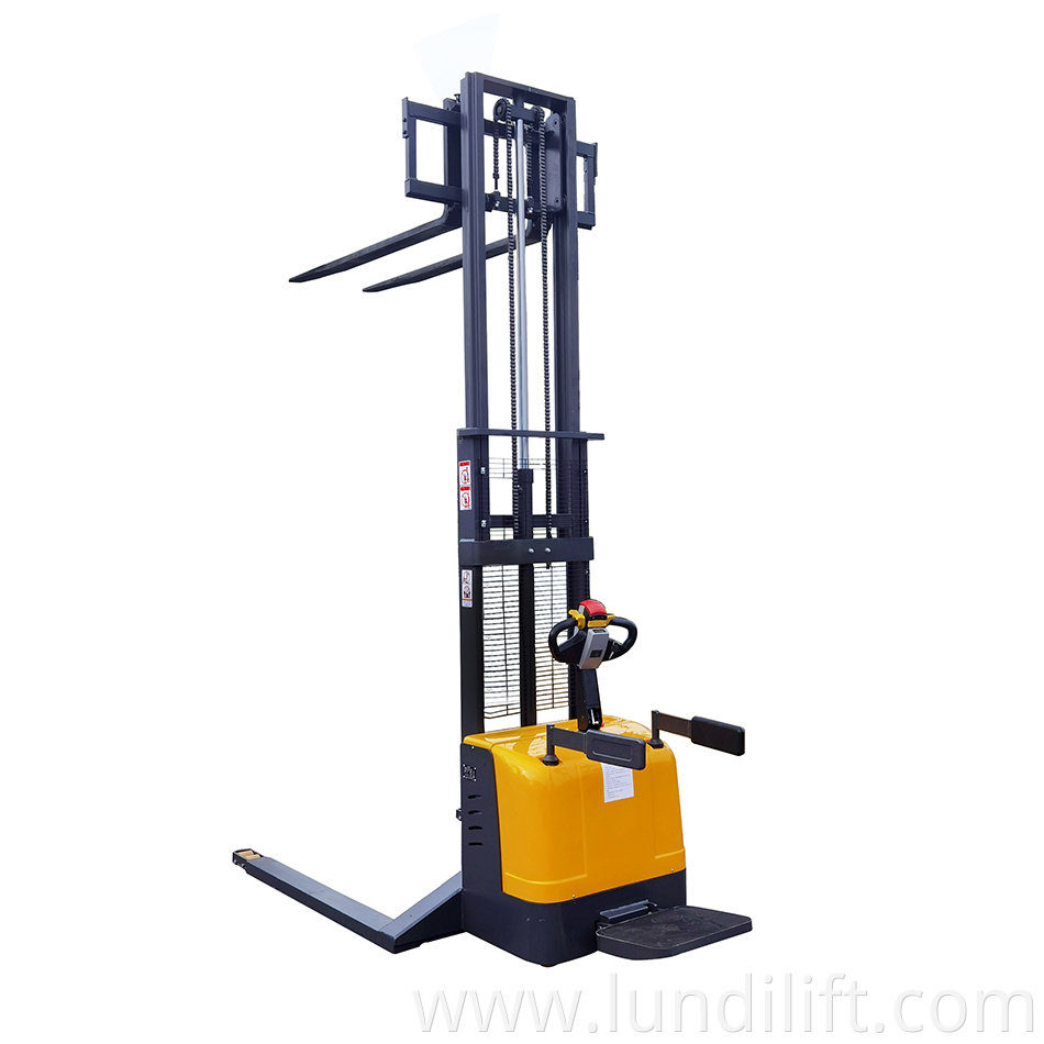 Full Electric Stackers Stand On Driving Type